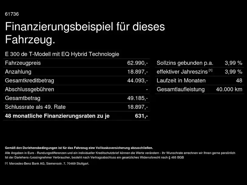 Gebraucht Mercedes E300 Premium 313 PS (230 kW) 2025 Schwarz Limousine