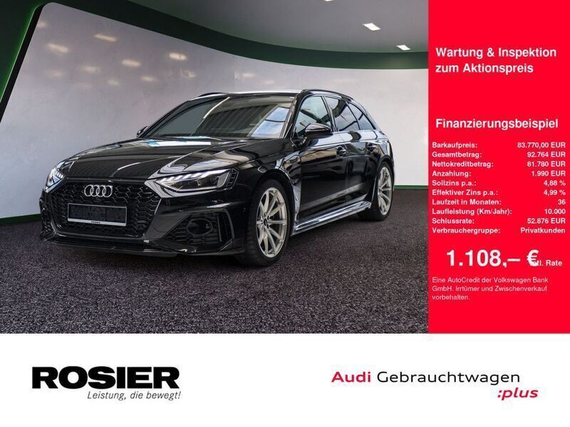 Schwarz / mythosschwarz (metallic) Gebraucht 2024 Audi RS4 Comfort Kombi | 83.770 € (Teuer) - Bild 1/2