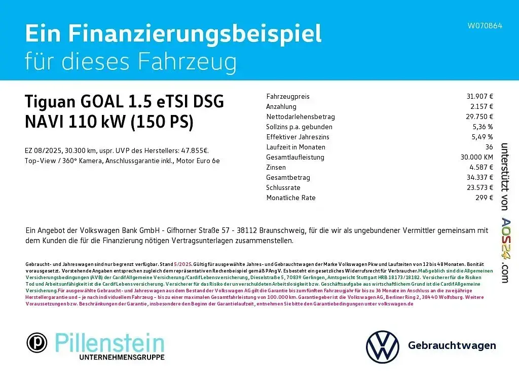 Gebraucht VW Tiguan Goal 150 PS (110 kW) 2025 Grau SUV