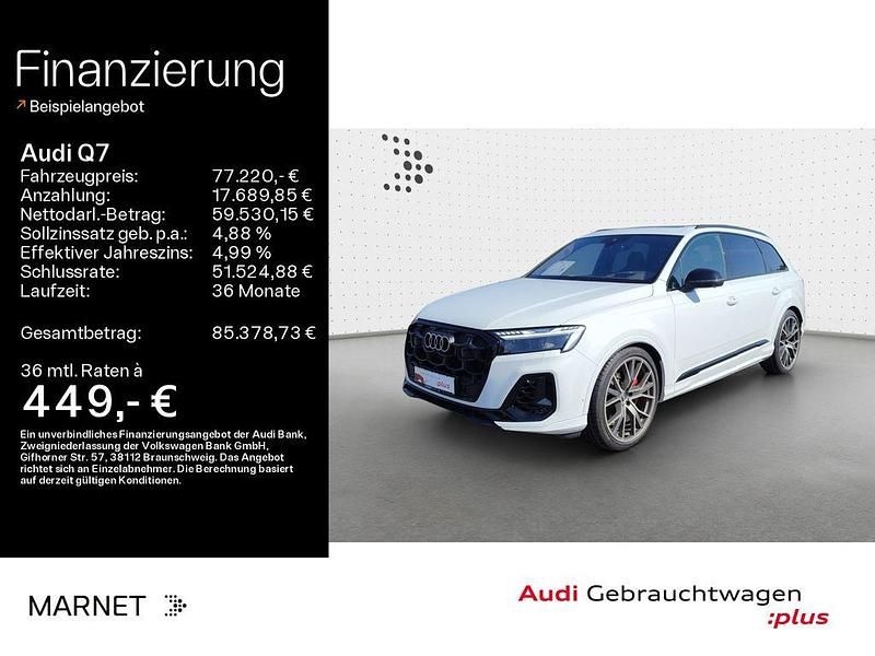 Gletscherweiß metallic Gebraucht 2024 Audi Q7 S-Line SUV | 77.220 € - Bild 1/4