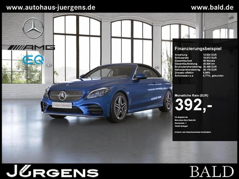 Metalliclack spektralblau Gebraucht 2022 Mercedes C200 AMG Cabrio | 41.490 € (Fairer Preis) - Bild 1/4
