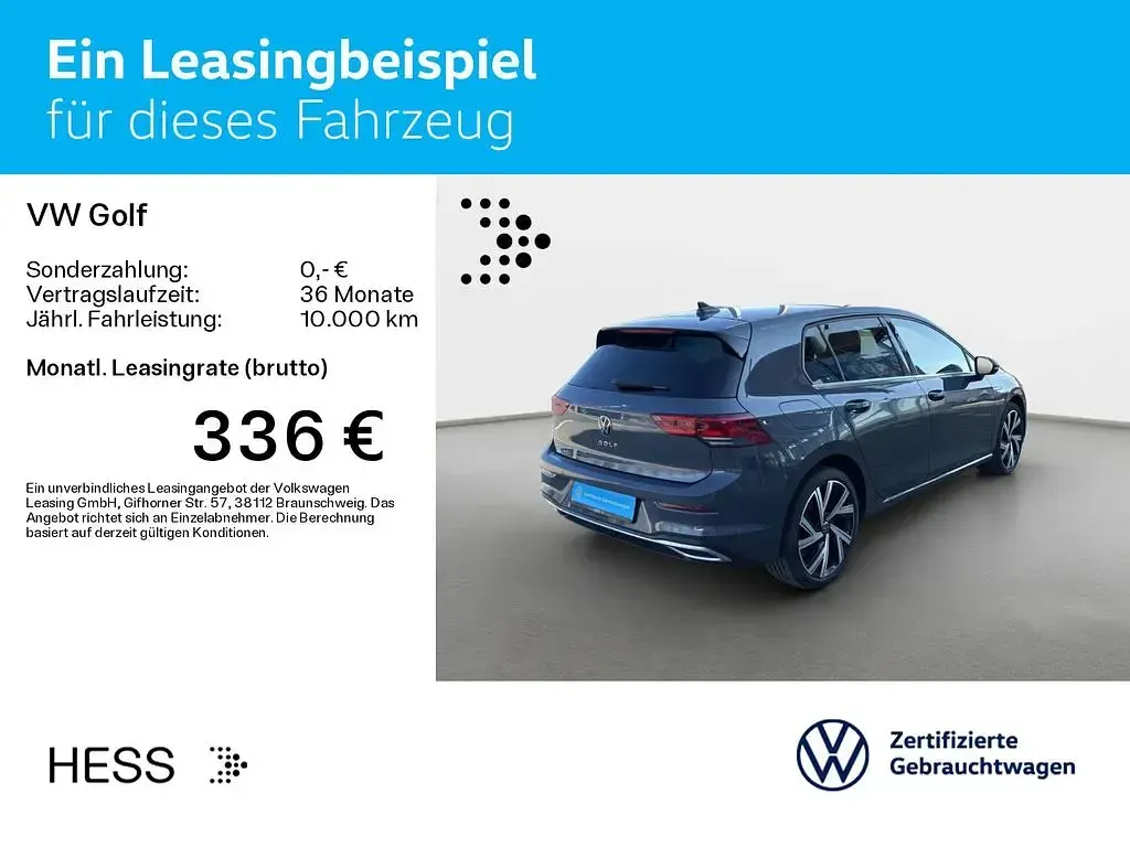 Brugt VW Golf VIII Style 190 HK (139 kW) 2022 Grå Sedan
