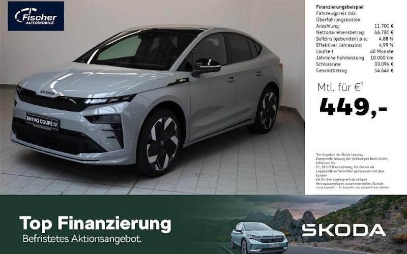 Grau Neu 2025 Skoda Enyaq iV RS SUV | 58.480 € (Teuer) - Bild 1/4