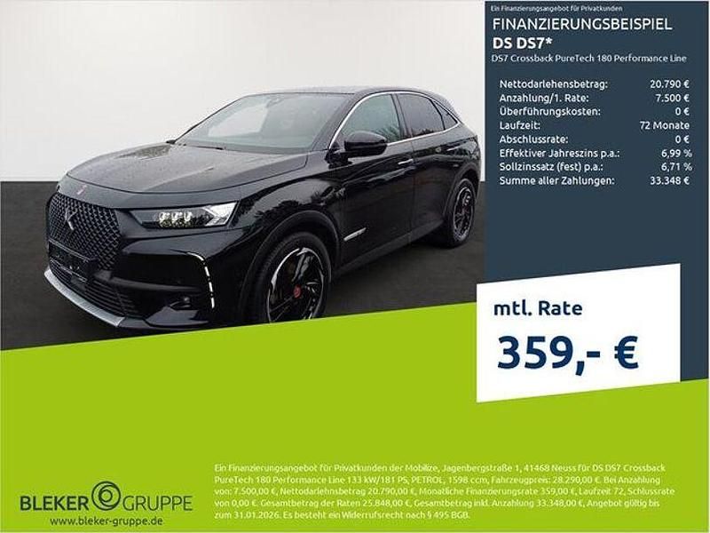 Schwarz Gebraucht 2022 DS Automobiles DS7 Crossback Performance SUV | 26.580 € (Guter Preis) - Bild 1/3