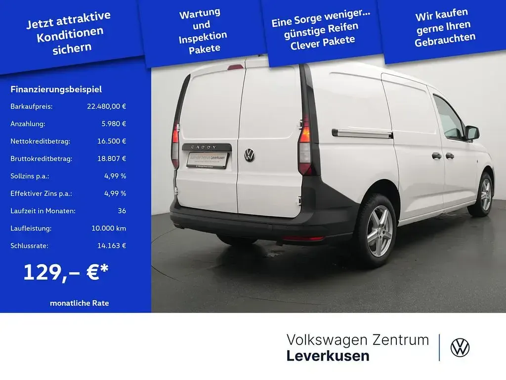 Gebraucht VW Caddy Maxi 102 PS (75 kW) 2023 Candy weiss Van / Kleinbus