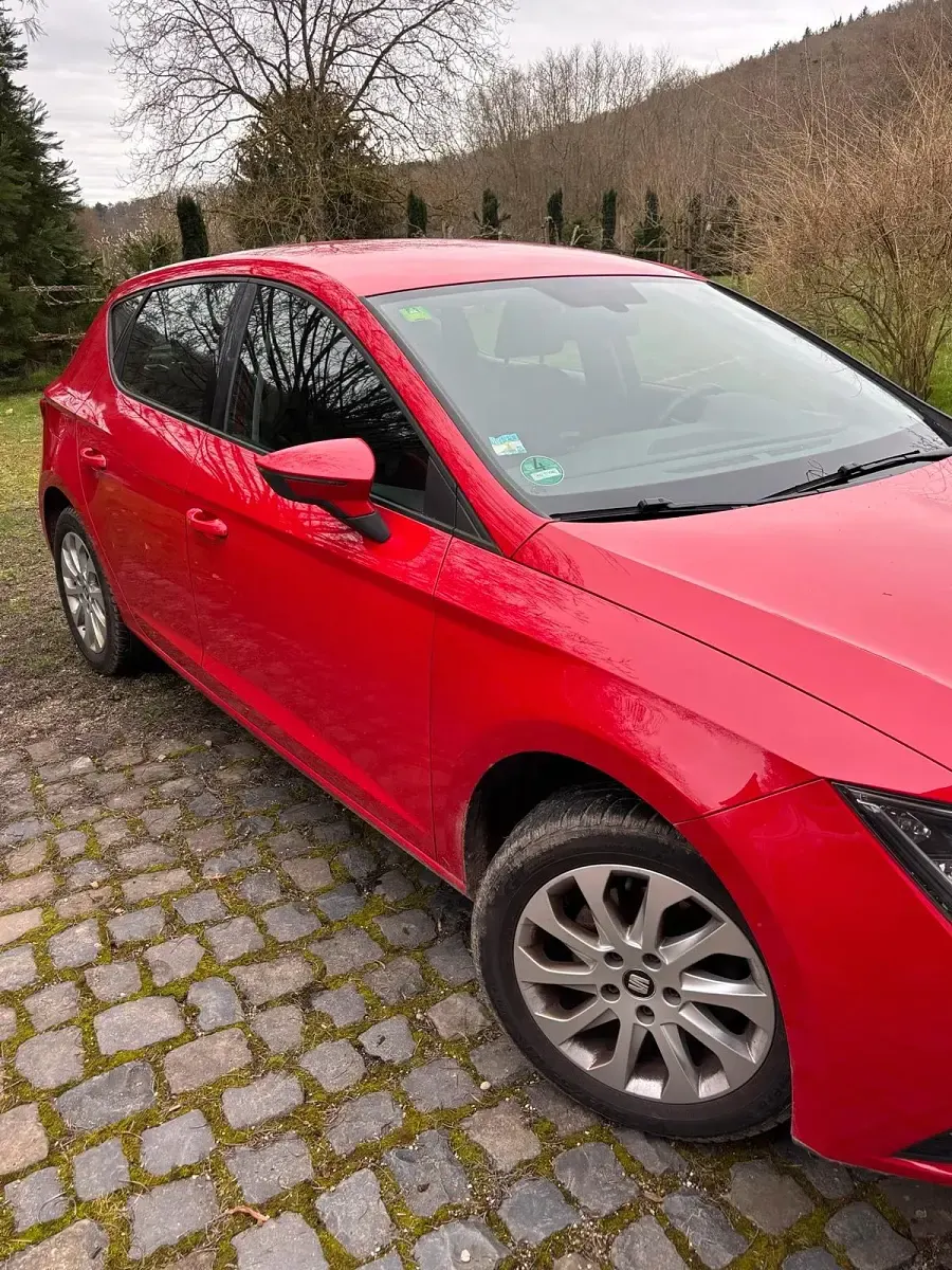 Usata Seat Leon 110 CV (80 kW) 2015 Rosso Utilitaria