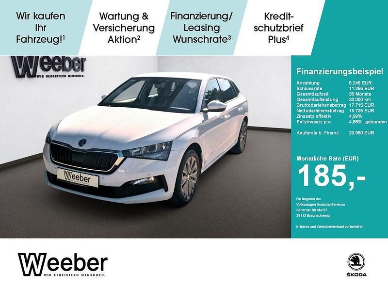 Moonweiss (metallic) Gebraucht 2023 Skoda Scala Tour Kleinwagen | 20.980 € (Fairer Preis) - Bild 1/4