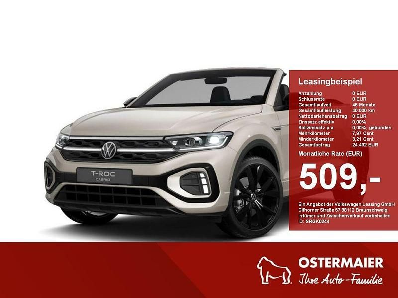 Schwarz Neu 2025 VW T-Roc Cabriolet R-line Cabrio | 41.980 € (Guter Preis) - Bild 1/4