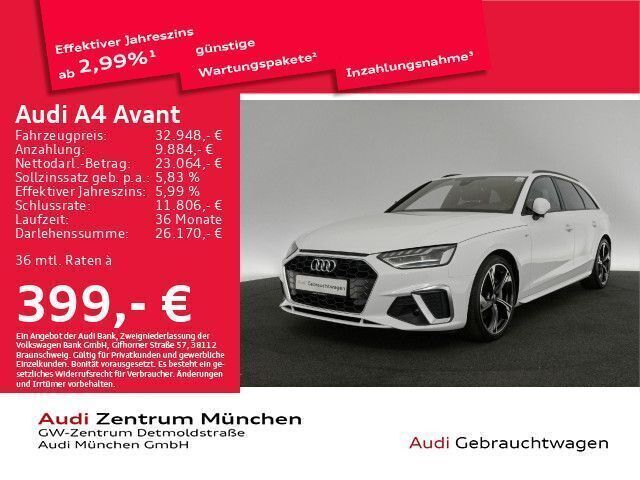 Ibisweiß Gebraucht 2023 Audi A4 S-Line Kombi | 35.746 € (Fairer Preis) - Bild 1/2