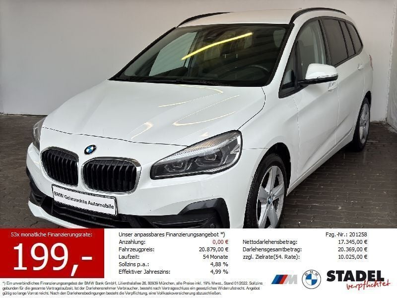 Alpinweiss uni Gebraucht 2020 BMW 220 Gran Tourer Sport Line Van / Kleinbus | 16.879 € (Superpreis) - Bild 1/4