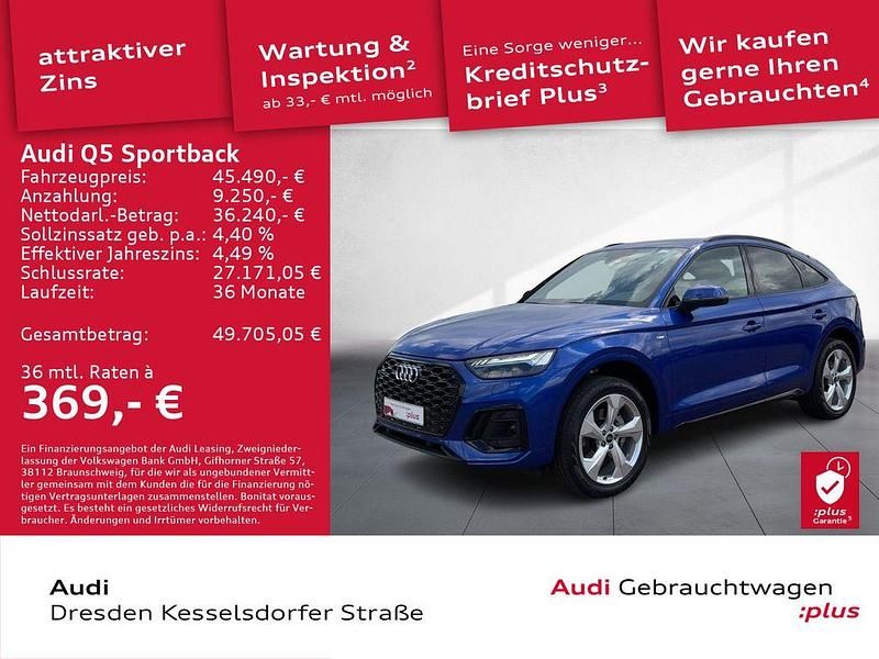 Blau Gebraucht 2024 Audi Q5 Sportback S-Line SUV | 45.490 € (Guter Preis) - Bild 1/4