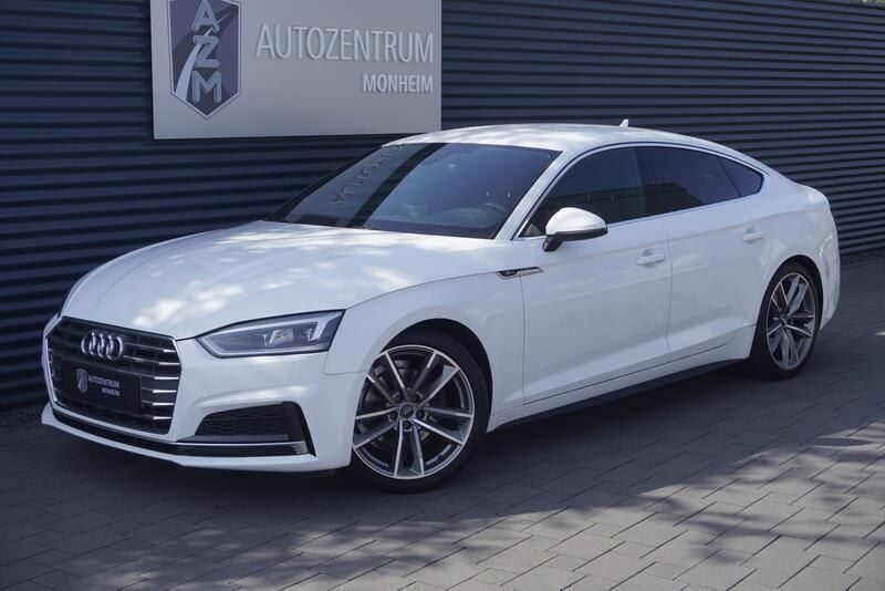 Ibisweiß Gebraucht 2018 Audi A5 Sportback S-Line Limousine | 24.990 € (Guter Preis) - Bild 1/4