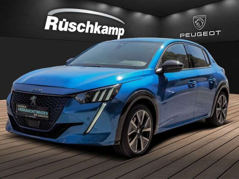 Blau Gebraucht 2021 Peugeot e-208 GTi Kleinwagen | 16.980 € (Fairer Preis) - Bild 1/4