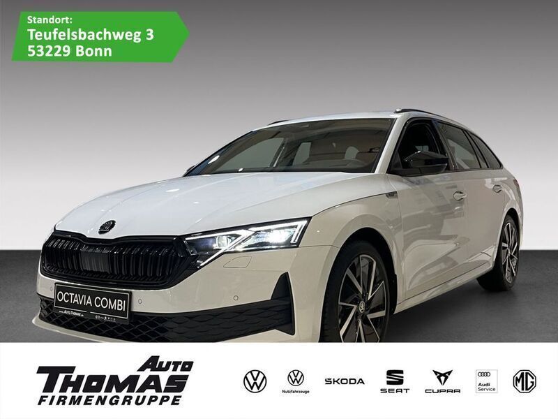 Moonweiss metallic Gebraucht 2025 Skoda Octavia SportLine Kombi | 41.880 € (Teuer) - Bild 1/3