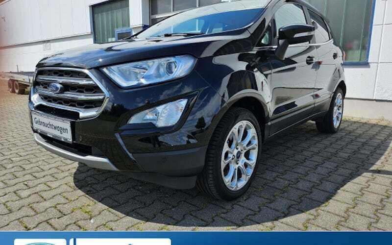 Obsidianschwarz metallic (schwarz) Gebraucht 2021 Ford Ecosport Titanium SUV | 19.380 € (Etwas zu teuer) - Bild 1/4