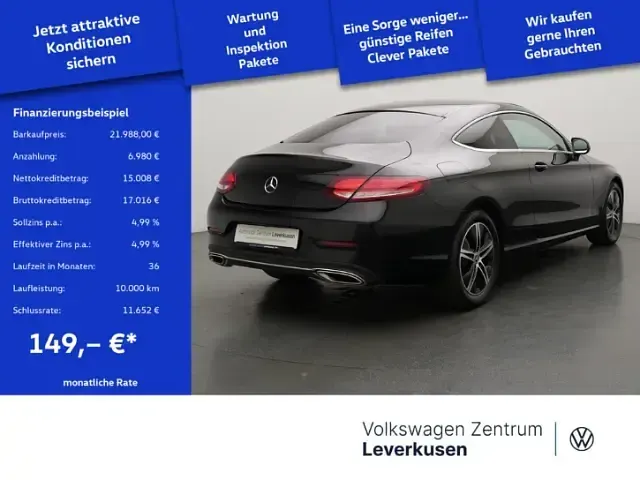 Gebraucht Mercedes C180 156 PS (114 kW) 2019 Schwarz Coupé