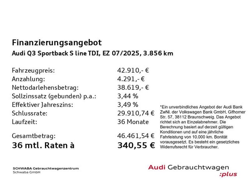 Gebraucht Audi Q3 S-Line 150 PS (110 kW) 2025 Progressivrot metallic SUV