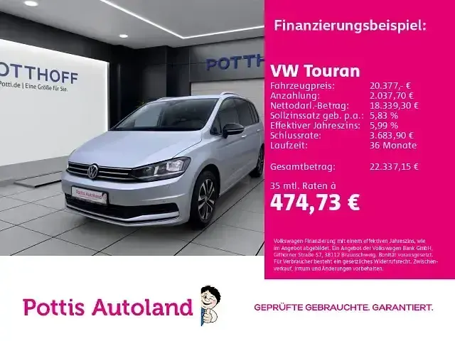 Gebraucht VW Touran IQ Drive 150 PS (110 kW) 2020 Van / Kleinbus
