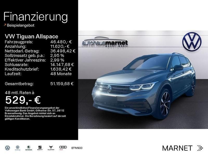 Grau Gebraucht 2024 VW Tiguan Allspace R-line SUV | 46.480 € (Teuer) - Bild 1/4