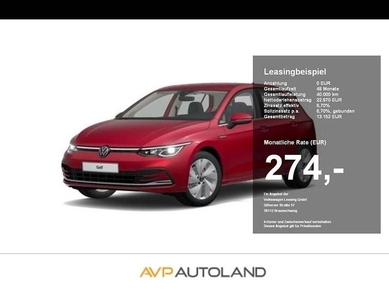 Rot Gebraucht 2022 VW Golf Style Limousine | 22.870 € (Superpreis) - Bild 1/4