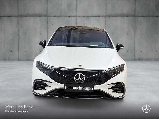 Weiß Gebraucht 2021 Mercedes EQS450+ Electric Art Limousine | 59.990 € (Teuer) - Bild 1/4