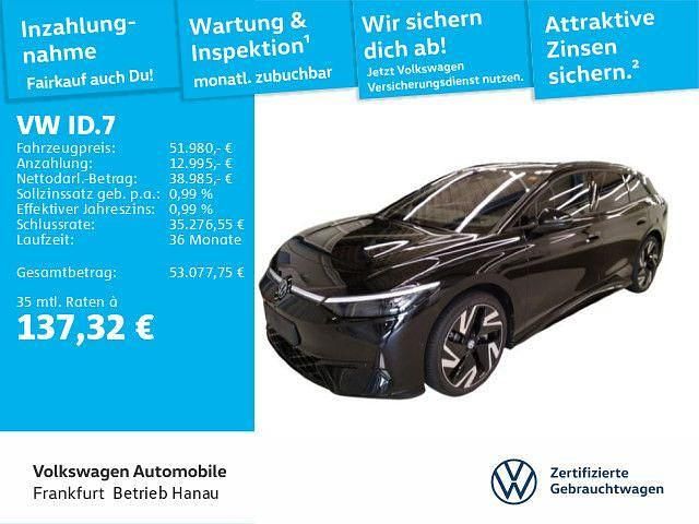 Grenadillschwarz metallic Gebraucht 2025 VW ID.7 GTX Limousine | 51.980 € - Bild 1/4