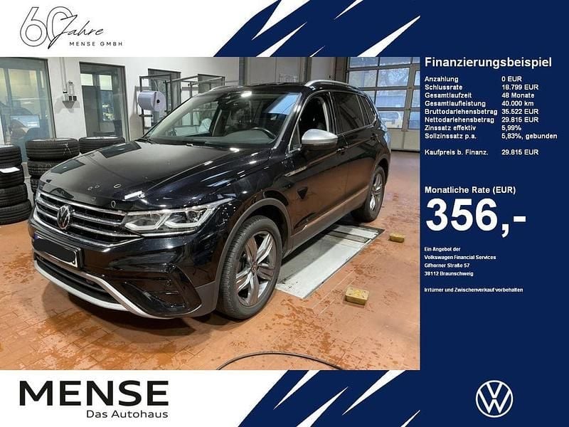 Gebraucht VW Tiguan Allspace Elegance 200 PS (147 kW) 2022 Deep black perleffekt SUV