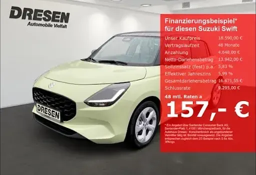 Neu Suzuki Swift Comfort 81 PS (59 kW) 2026 Gelb Kleinwagen
