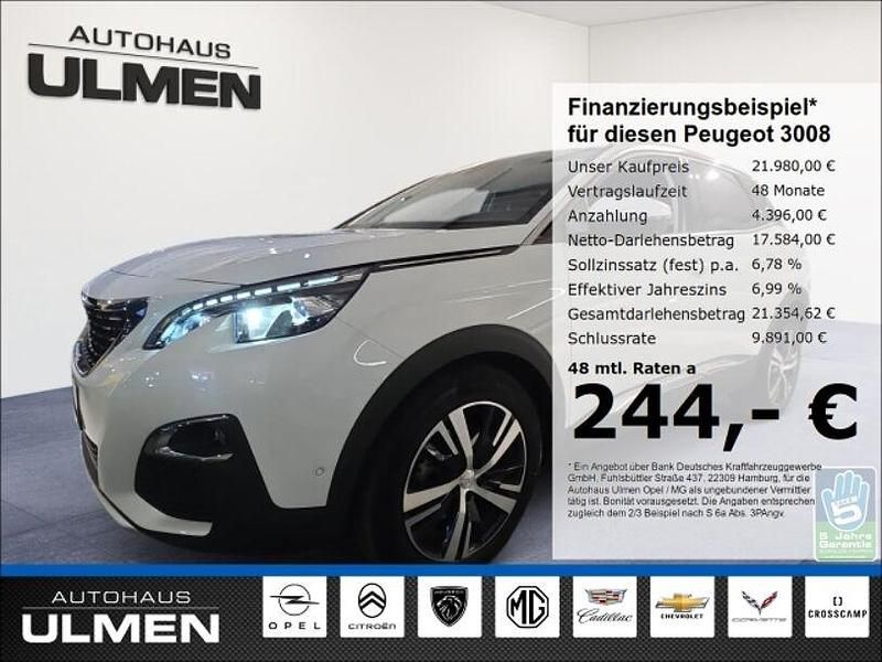 Weiss Gebraucht 2020 Peugeot 3008 Allure SUV | 21.680 € (Guter Preis) - Bild 1/4