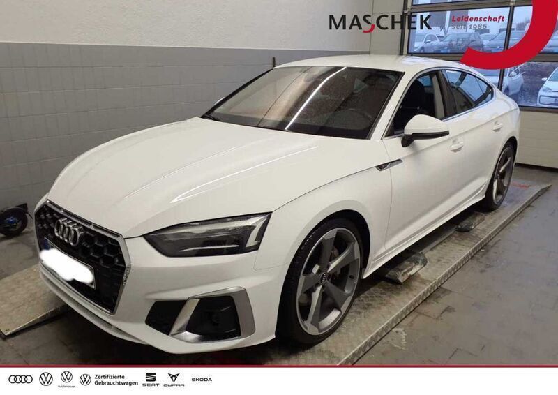 Ibisweiss Gebraucht 2020 Audi A5 Sportback S-Line Kleinwagen | 37.840 € (Teuer) - Bild 1/4
