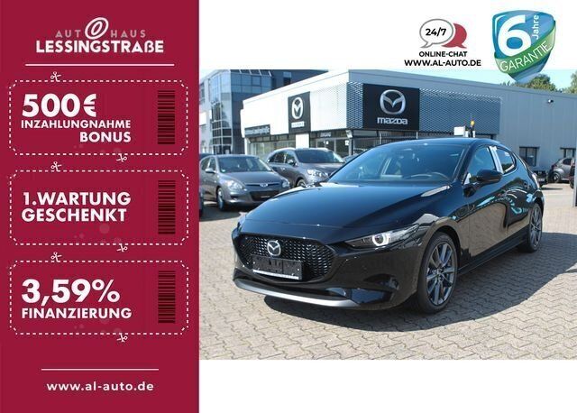 Schwarz Gebraucht 2022 Mazda 3 Exclusive Kleinwagen | 31.480 € (Teuer) - Bild 1/4