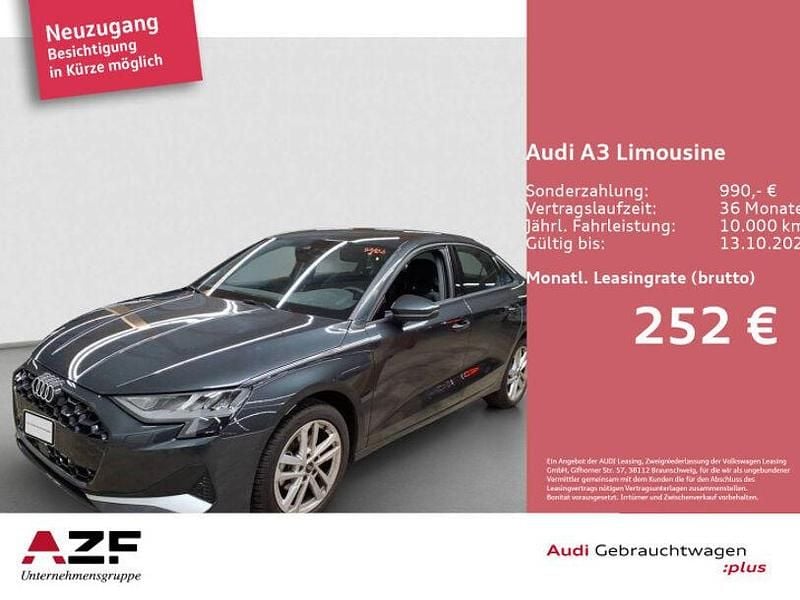 Manhattangrau metallic Gebraucht 2025 Audi A3 Advanced Plus Limousine | 32.990 € (Guter Preis) - Bild 1/4