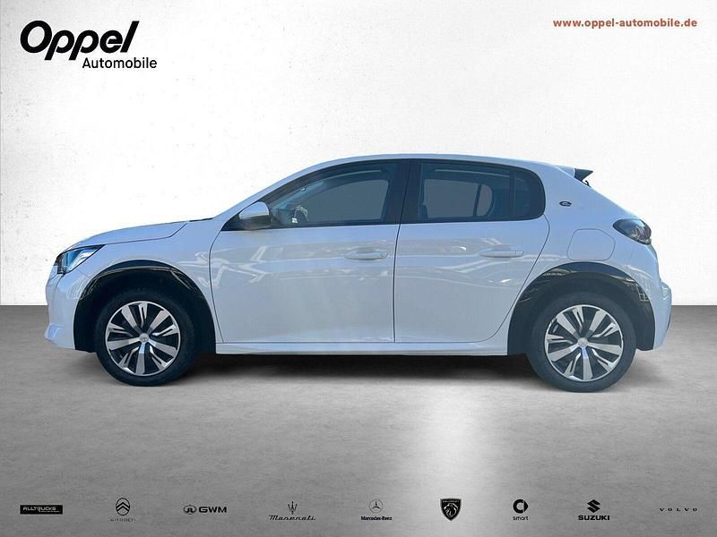 Gebraucht Peugeot e-208 Active 100 kW (136 PS) 2021 Lack weiss banquise/typ aussenverkleidung spiegel flach standard Kleinwagen