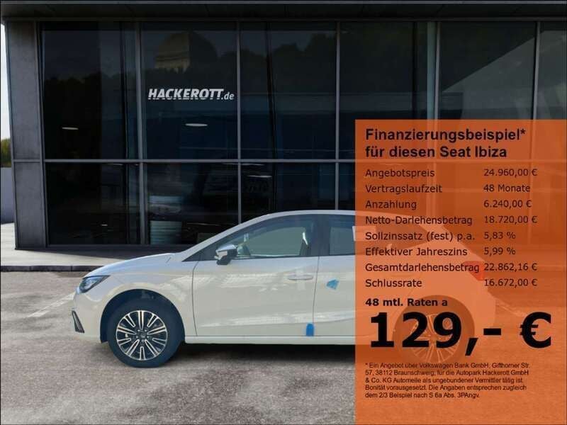 Glacial weiß metallic Neu 2025 Seat Ibiza Style Limousine | 24.960 € (Fairer Preis) - Bild 1/4