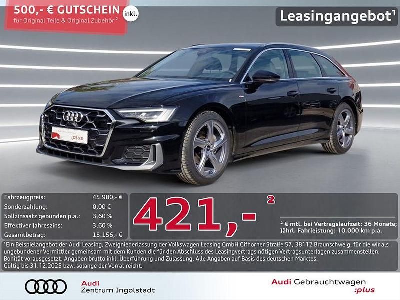 Mythosschwarz metallic Gebraucht 2024 Audi A6 S-Line Kombi | 45.980 € (Fairer Preis) - Bild 1/2