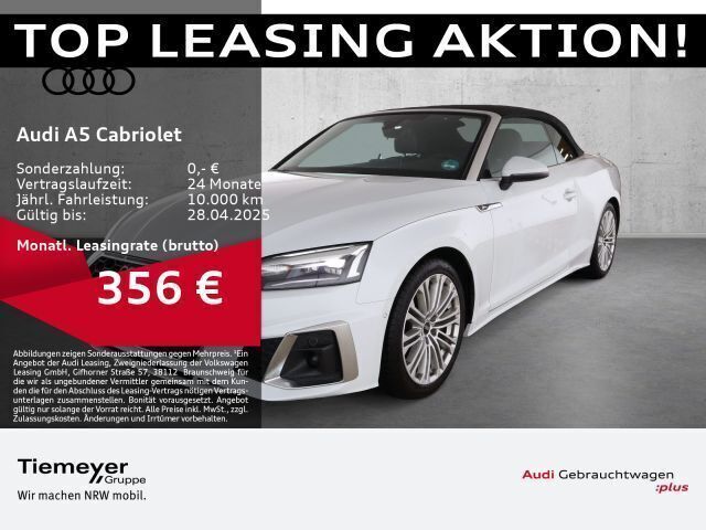 Weiß Gebraucht 2024 Audi A5 Cabriolet S-Line Cabrio | 44.790 € (Fairer Preis) - Bild 1/1