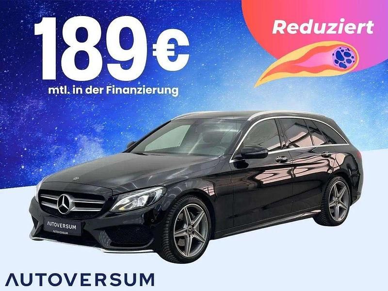 Schwarz Gebraucht 2018 Mercedes C200 AMG Kombi | 22.865 € (Fairer Preis) - Bild 1/3