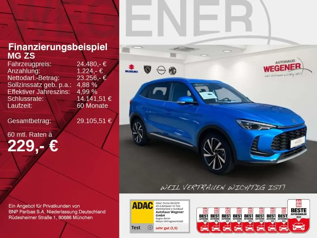 Gebraucht MG ZS Luxury 197 PS (144 kW) 2026 Como blue SUV