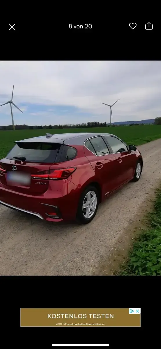 Second-hand Lexus CT200h 126 CP (92 kW) 2018 Roșu Berlinǎ