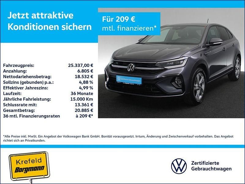 Rauchgrau metallic (metallic) Gebraucht 2022 VW Taigo R-line SUV | 25.337 € (Fairer Preis) - Bild 1/4