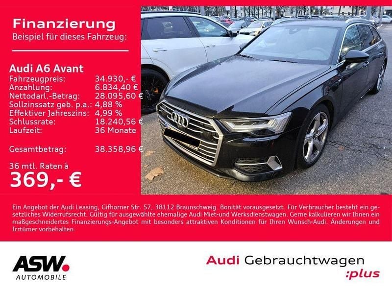 Mythosschwarz metallic Gebraucht 2022 Audi A6 Sport Kombi | 34.930 € (Guter Preis) - Bild 1/4
