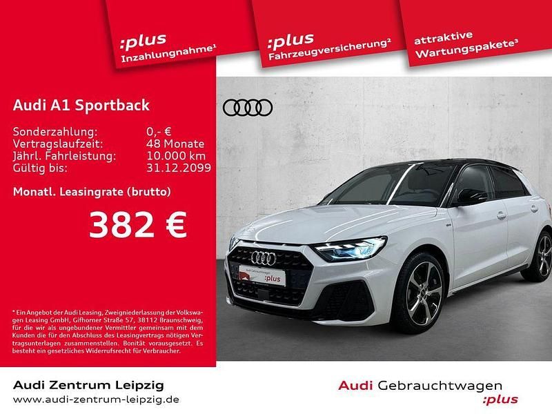 Gletscherweiß metallic Gebraucht 2024 Audi A1 Sportback S-Line Kleinwagen | 28.420 € (Etwas zu teuer) - Bild 1/3