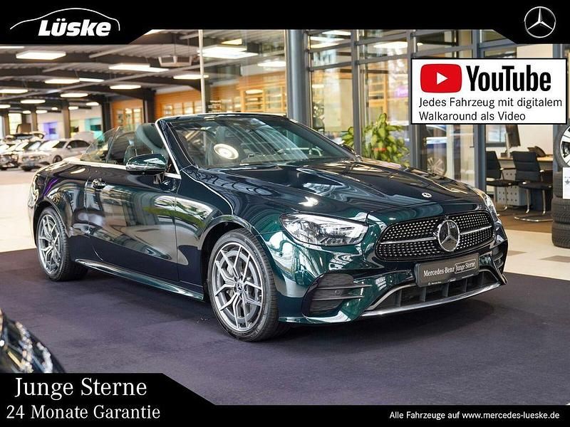 Grün Gebraucht 2021 Mercedes E450 AMG line Cabrio | 62.900 € (Teuer) - Bild 1/4