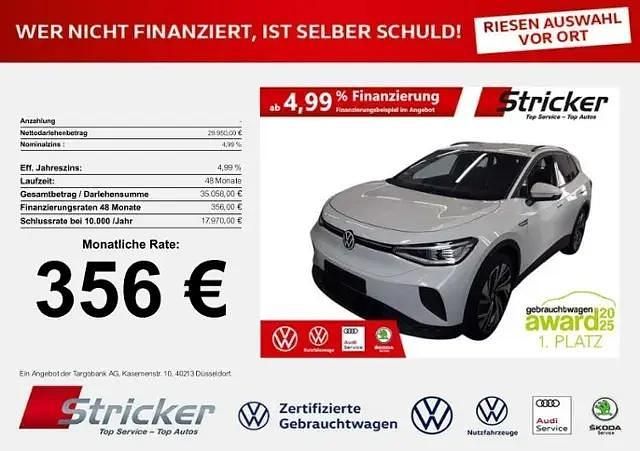 Gletscherweiß metallic Gebraucht 2023 VW ID.4 Pro Performance SUV | 29.949 € (Superpreis) - Bild 1/3