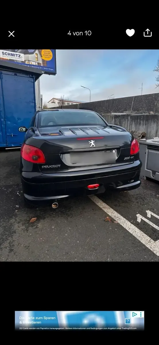 Gebraucht Peugeot 206 2009 Schwarz Coupé