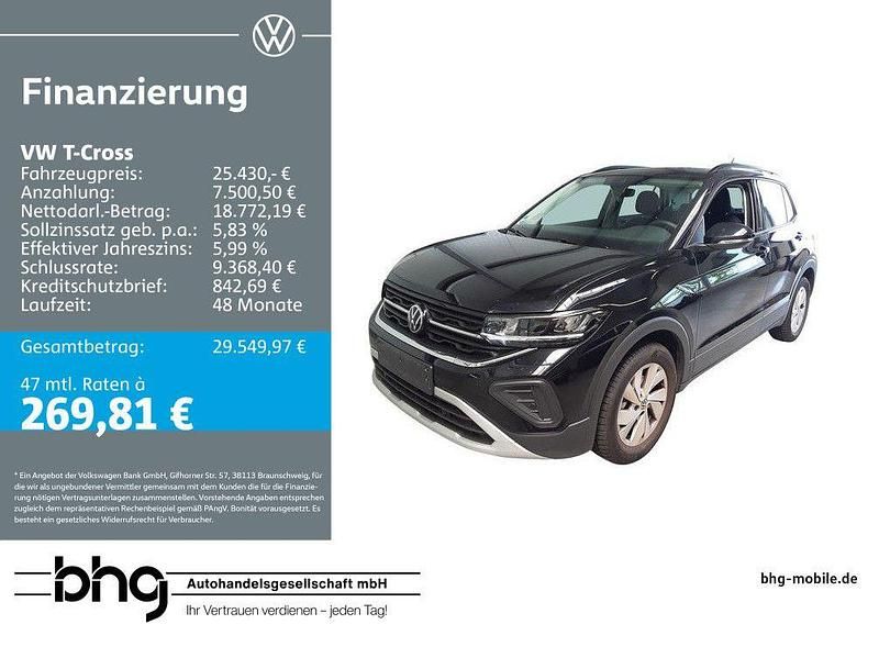 Schwarz Gebraucht 2024 VW T-Cross IQ Drive SUV | 25.430 € (Fairer Preis) - Bild 1/3