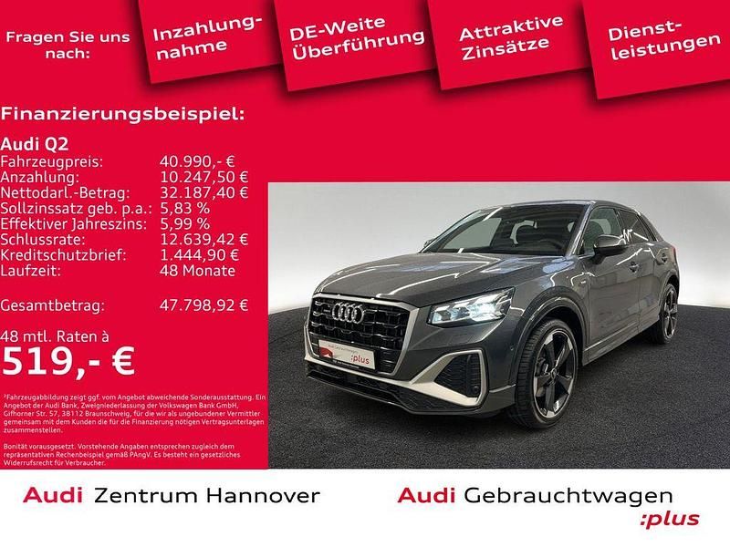 6y daytonagrau perleffekt Gebraucht 2024 Audi Q2 S-Line SUV | 40.990 € (Teuer) - Bild 1/4