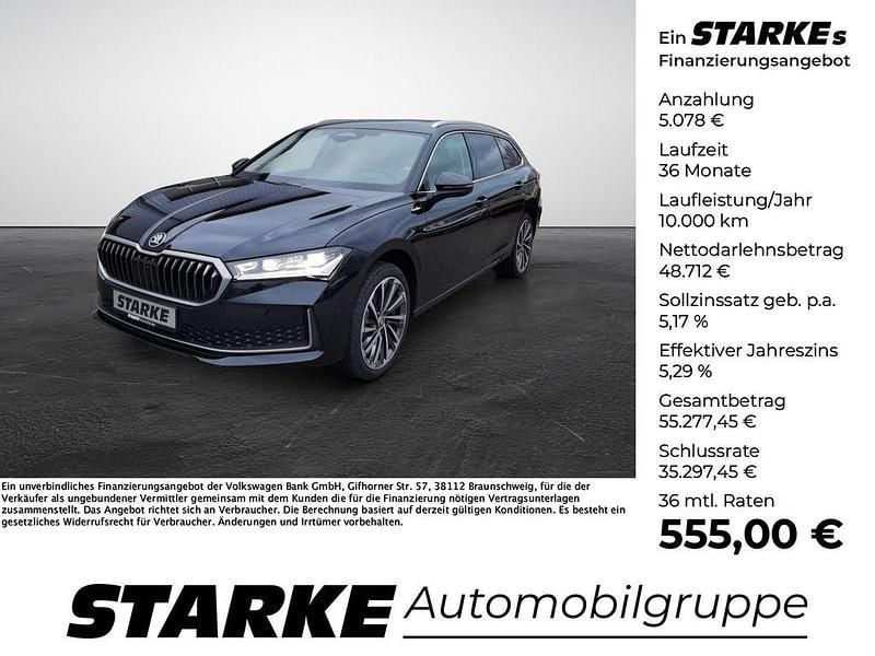 Neu Skoda Superb LAURIN & KLEMENT 193 PS (141 kW) 2025 Schwarz (ebony schwarz metallic) Kombi