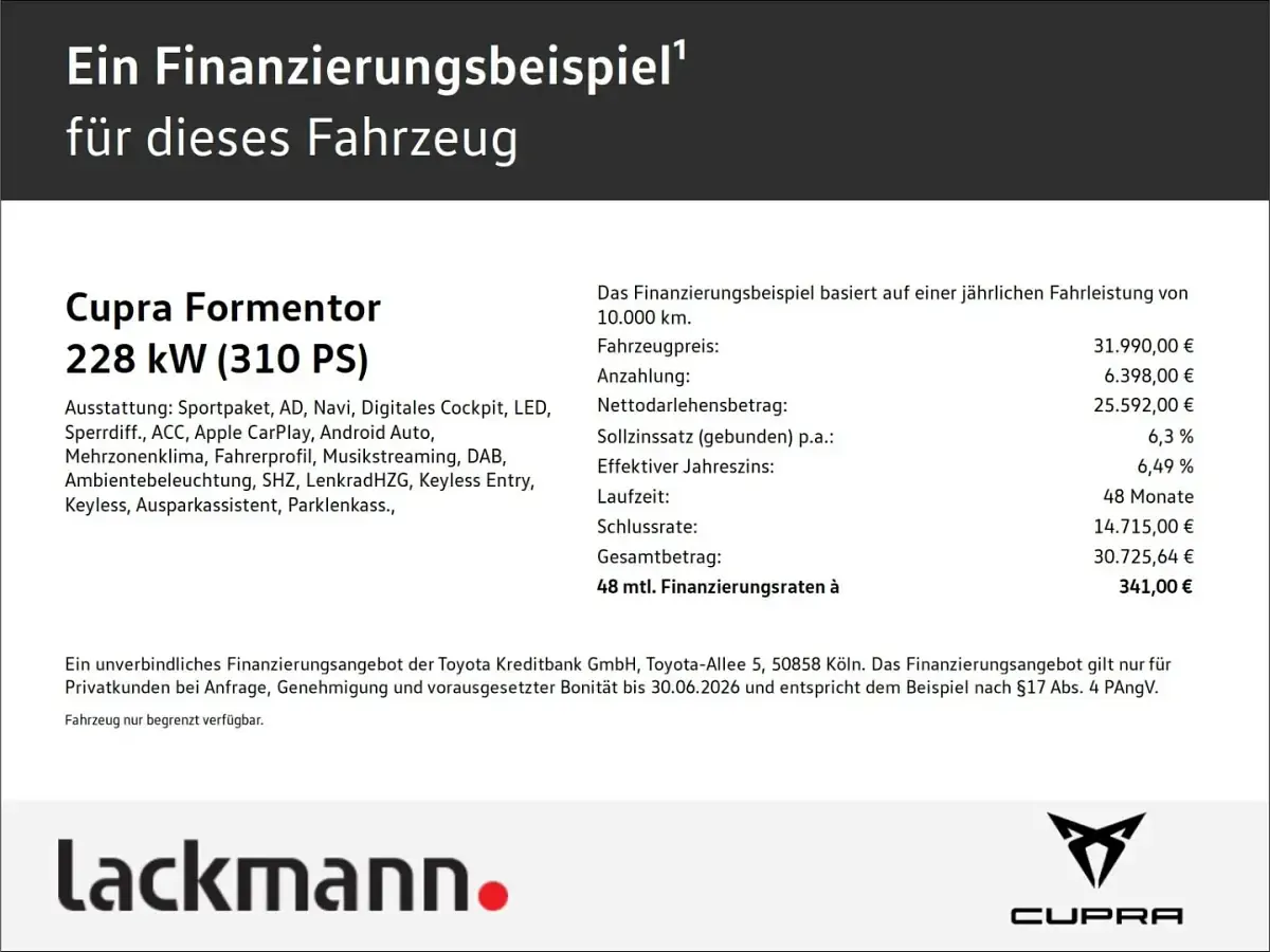 Gebraucht Cupra Formentor VZ 310 PS (228 kW) 2024 Midnight schwarz SUV