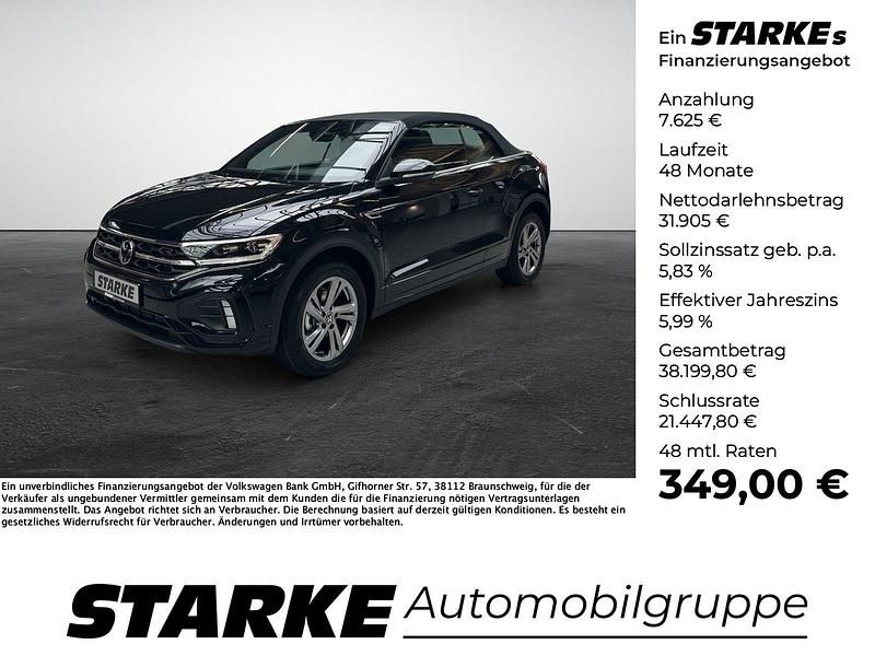 Weiß (pure white uni schwarz) Neu 2025 VW T-Roc Cabriolet R-line Cabrio | 39.530 € (Superpreis) - Bild 1/4